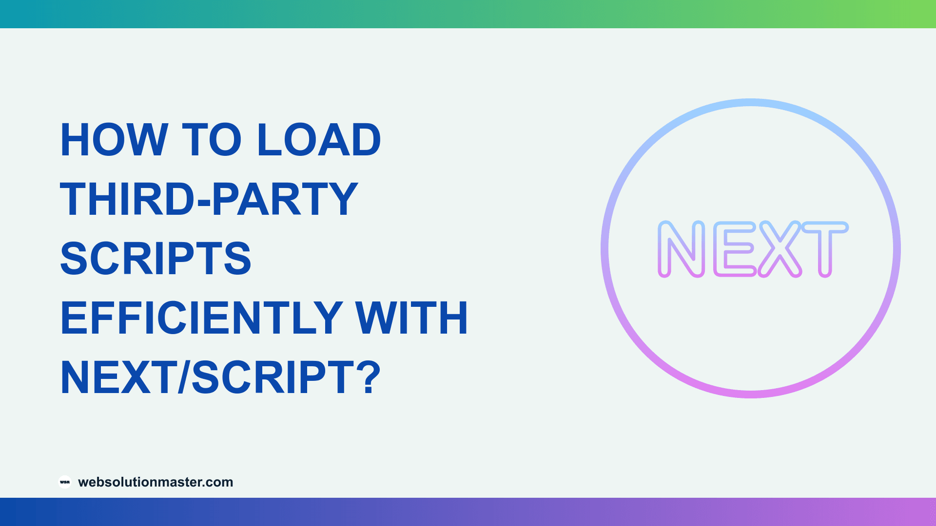 How to Load Third-Party Scripts Efficiently with next/script?